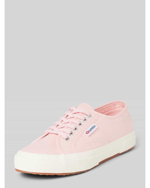 Superga Pink Sneaker Mit Label-Detail