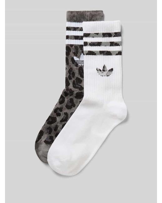 Adidas Originals White Socken mit Label-Print im 2er-Pack