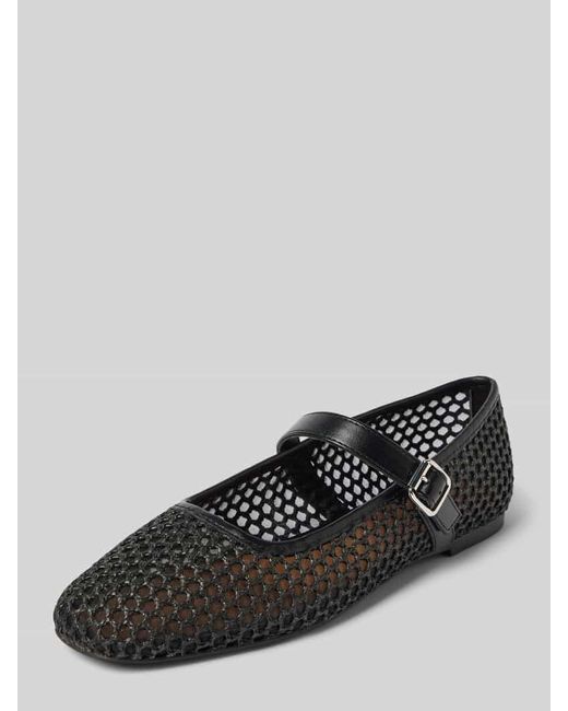 Inuovo Black Ballerinas mit glatter Sohle
