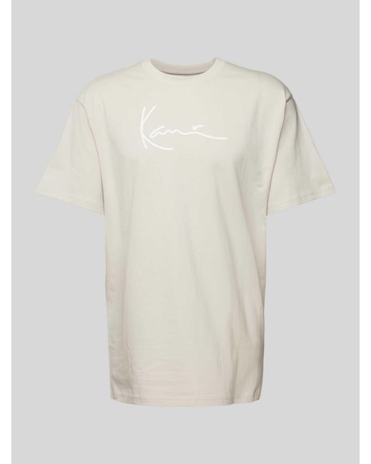 Karlkani T-shirt Met Labelprint in het White voor heren