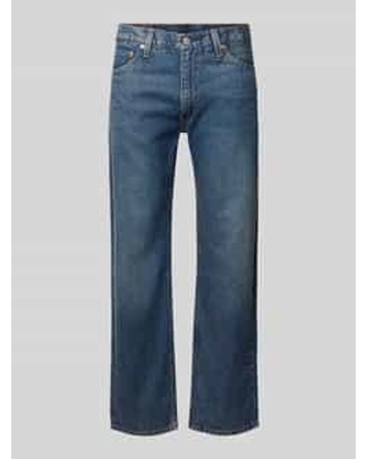 Levi's Relaxed Fit Jeans Met Logopatch, Model '555' in het Blue voor heren