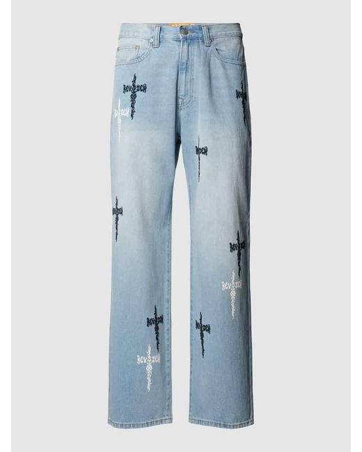 Review Jeans mit Label-Stitching in Blue für Herren