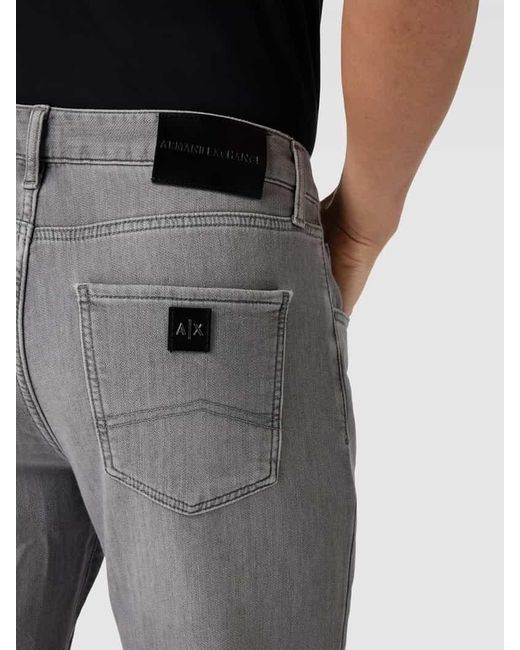Armani Exchange Slim Fit Jeans im 5-Pocket-Design in Gray für Herren