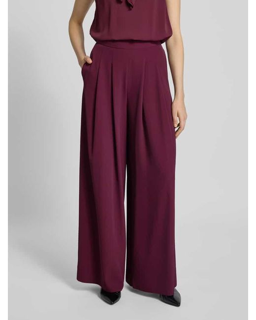 Rinascimento Purple Wide Leg Hose mit Raffungen