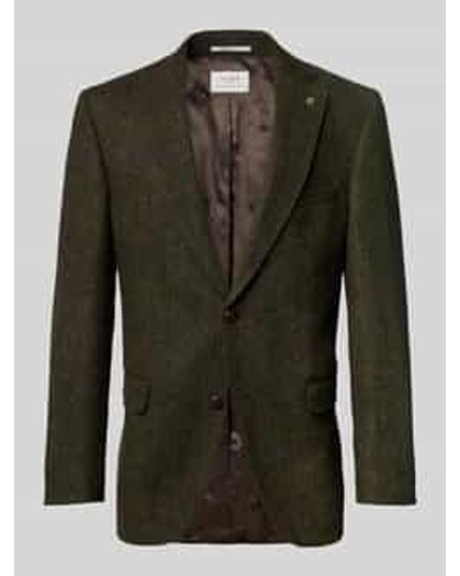 Carl Gross Harris Tweed Colbert Van Scheerwol, Model 'Theo' in het Green voor heren