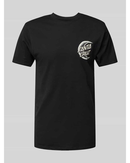 Santa Cruz T-Shirt mit Label-Print in Black für Herren