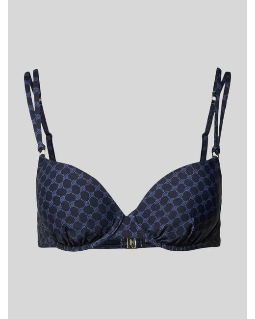 Joop! Bikinitop Met Plooien in het Blue