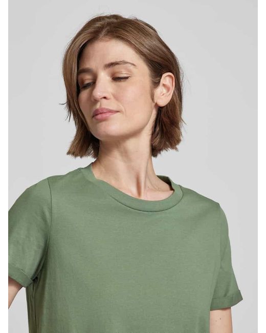 Vero Moda Green T-Shirt mit Rundhalsausschnitt Modell 'PAULA'