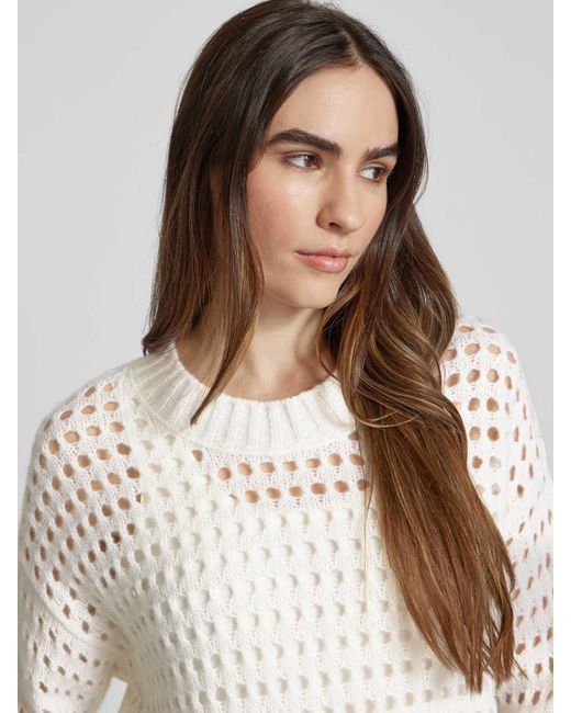 The Mercer N.Y. Gebreide Pullover Met Extra Brede Schouders in het White