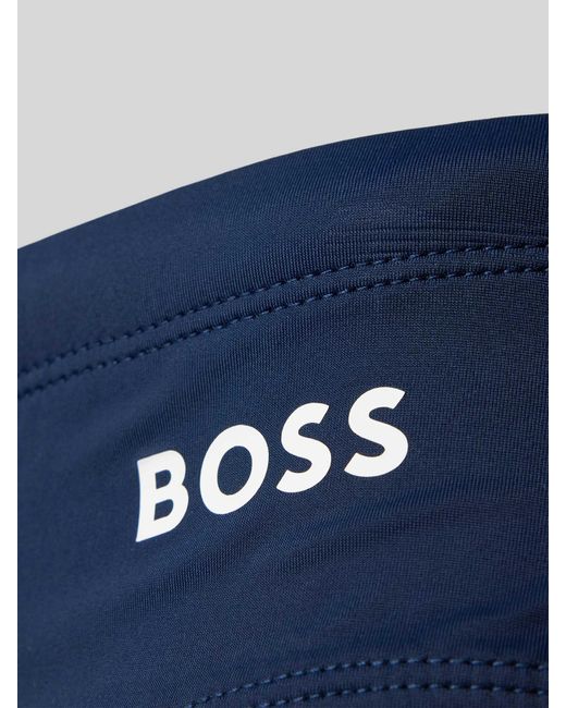Boss Badehose mit Label-Print Modell 'John' in Blue für Herren