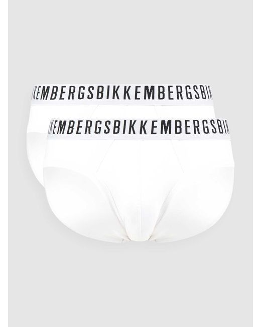Bikkembergs Slip mit Stretch-Anteil im 2er-Pack in White für Herren