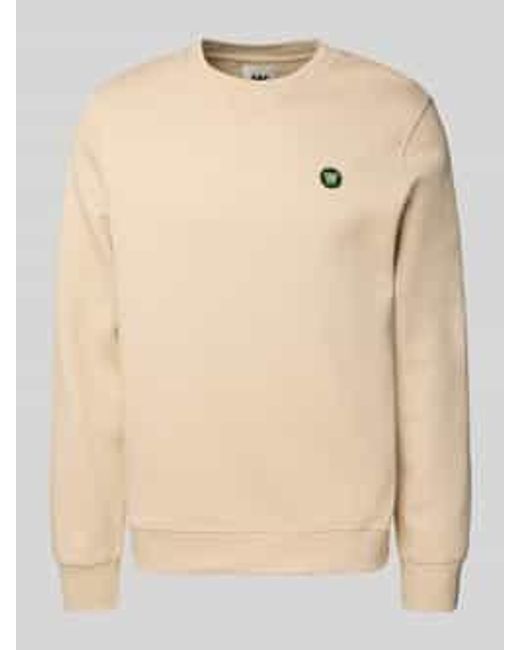 WOOD WOOD Sweatshirt Met Logobadge in het Natural voor heren