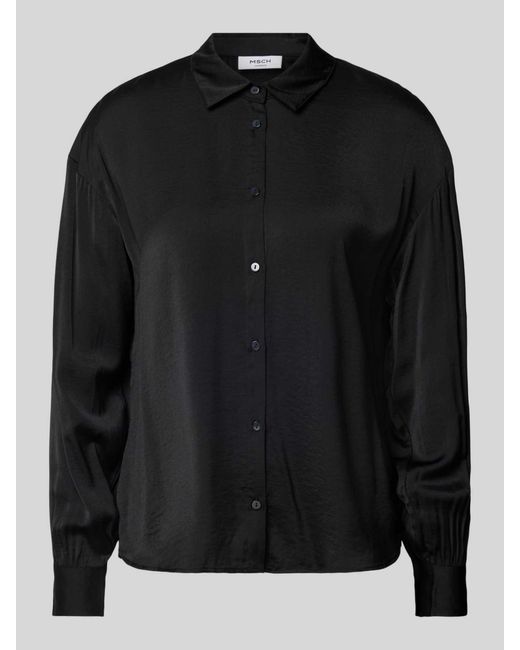 MSCH Copenhagen Overhemdblouse Met Knoopsluiting in het Black