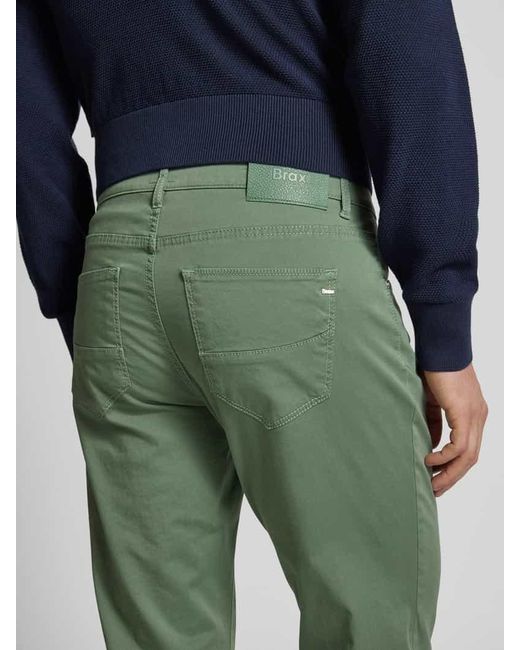 Brax Stoffhose mit 5-Pocket-Design Modell 'CADIZ' in Green für Herren