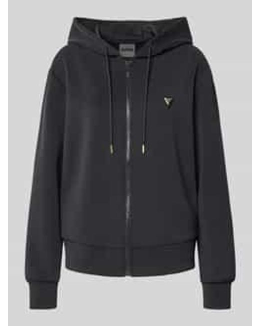 Guess Sweatjack Met Labeldetail, Model 'Olympe' in het Black