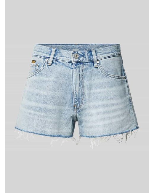 G-Star RAW Blue Jeansshorts im Used-Look
