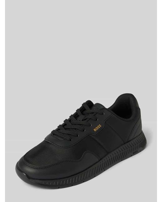Boss Sneaker mit Schnürverschluss Modell 'Titanium' in Black für Herren