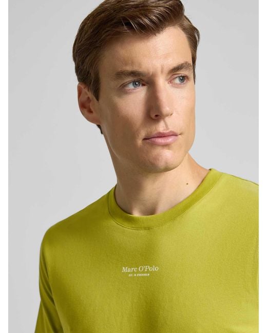 Marc O' Polo Regular Fit T-Shirt Van Puur Katoen in het Yellow voor heren