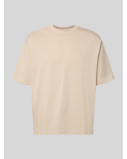SELECTED Relaxed Fit T-Shirt Van Puur Katoen Model 'Relexaspen' in het Natural voor heren