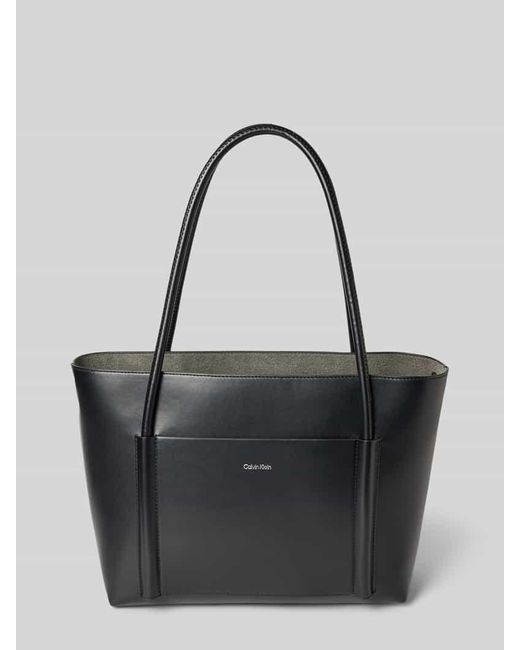 Calvin Klein Black Shopper mit Label-Schriftzug Modell 'LINN'