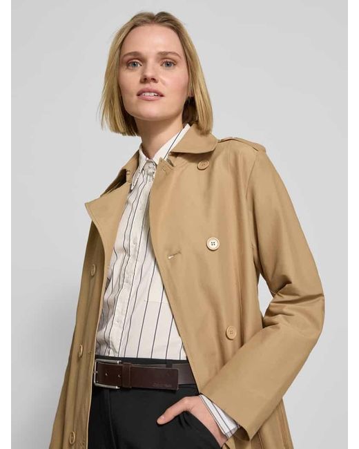 MAX&Co. Natural Trenchcoat Mit Bindegürtel Modell 'Milong'
