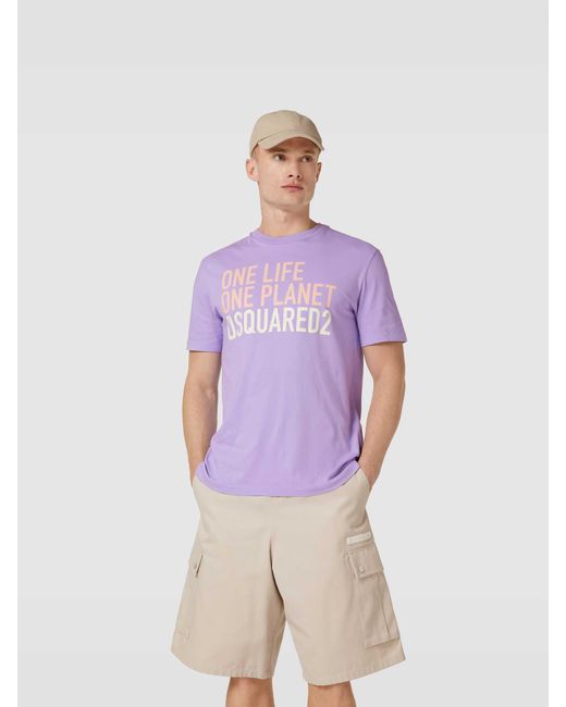 DSquared² T-Shirt mit Label-Print in Purple für Herren