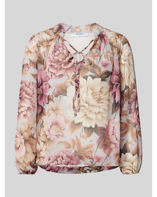 ZABAIONE Regular Fit Blouse Met V-hals in het Pink