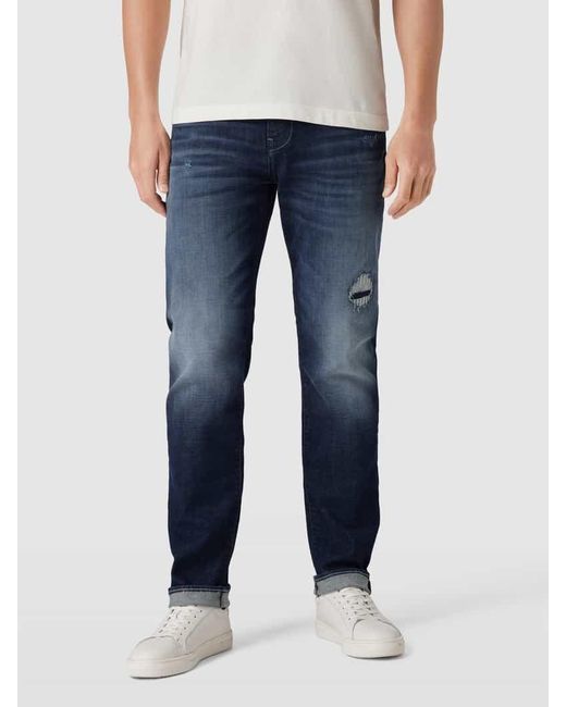 Armani Exchange Slim Fit Jeans im Destroyed-Look in Blue für Herren