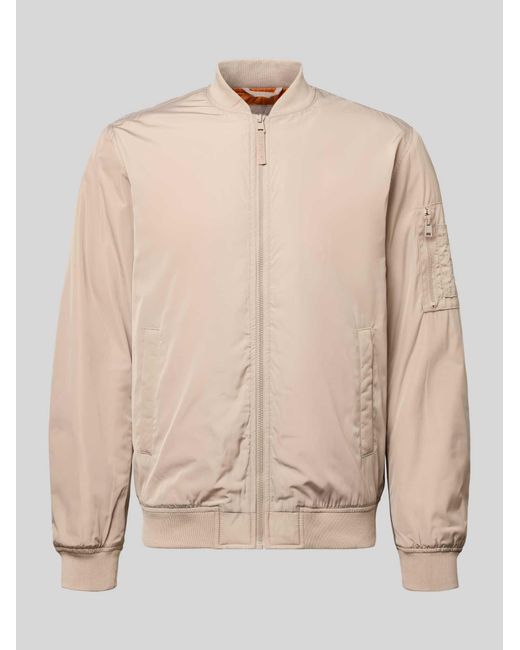 Only & Sons Regular Fit Blouson Met Collegekraag Model 'Joshua' in het Natural voor heren