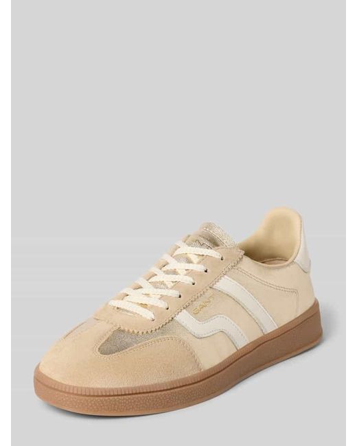 Gant Natural Sneaker aus echtem Leder mit Logo-Prägung Modell 'Cuzima'