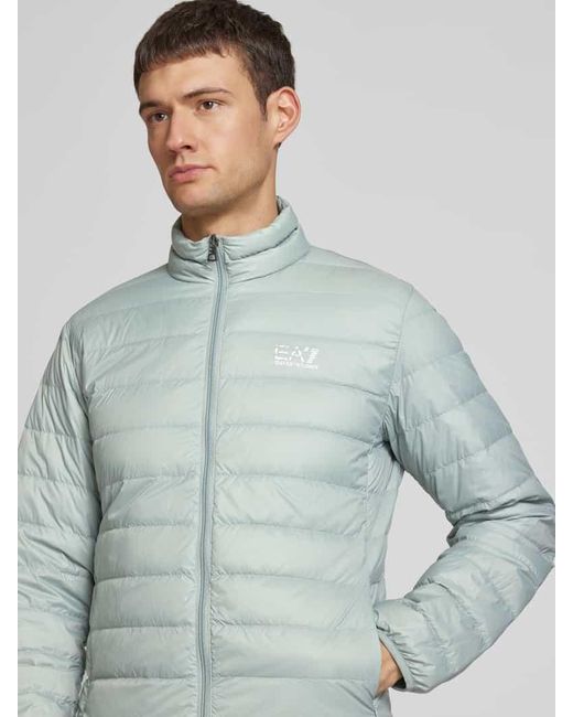 EA7 Steppjacke mit Label-Print Modell 'TRAIN CORE' in Green für Herren