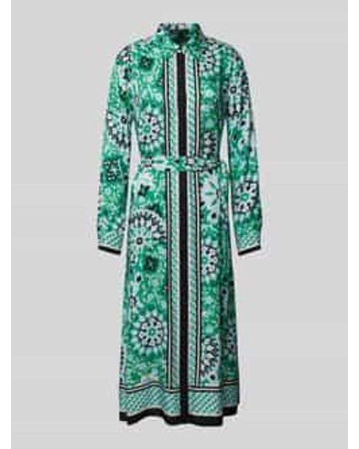 Comma, Midi-jurk Met Strikceintuur in het Green