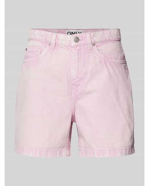 ONLY Pink High Waist Jeansshorts Modell 'PHINE'