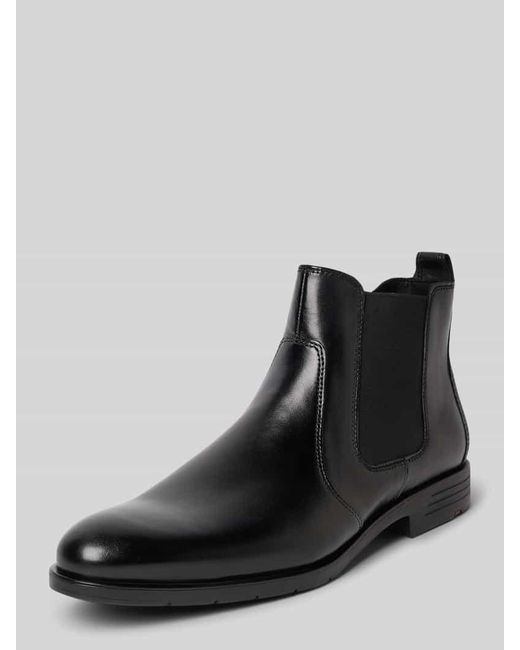 Lloyd Chelsea Boots aus Leder mit Zugschlaufe Modell 'EEZY' in Black für Herren