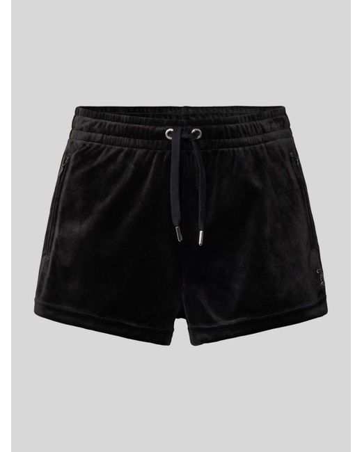 Juicy Couture Black Shorts mit Reißverschlusstaschen Modell 'TAMIA'
