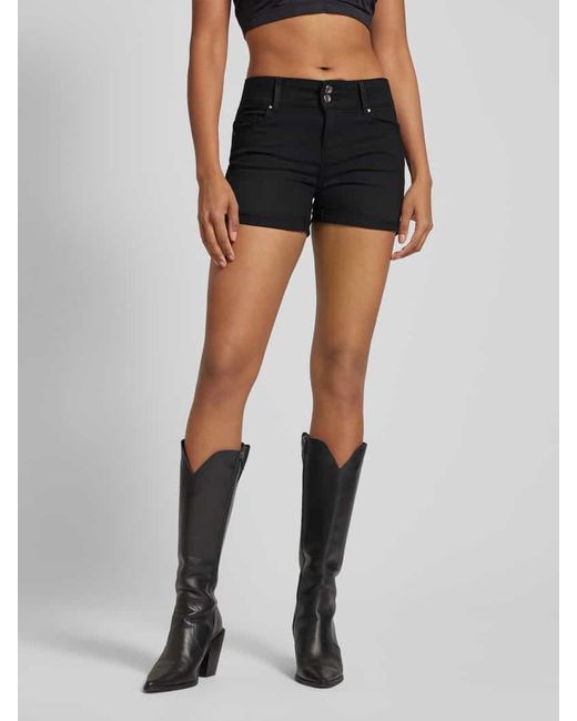 ONLY Black Regular Fit Jeansshorts im 5-Pocket-Design Modell 'CARMEN'