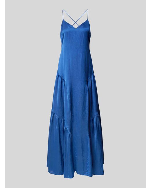 Ralph Lauren Avondjurk Met Hartvormige Hals, Model 'Vithya' in het Blue