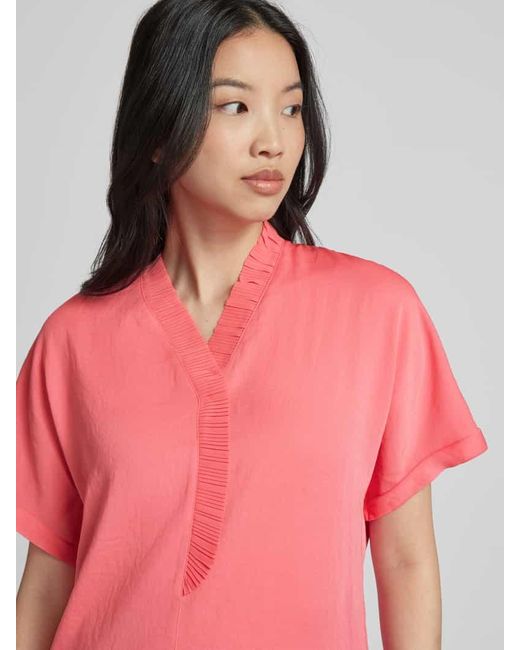 Marc Cain Pink Bluse Mit Label-Applikation