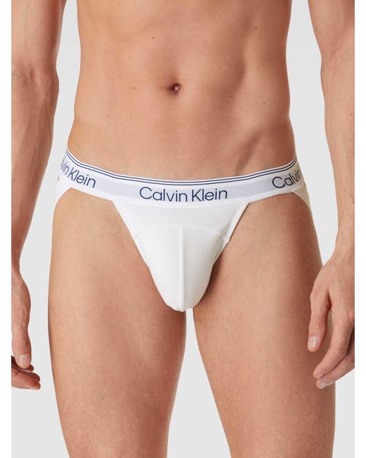 Calvin Klein Suspensoir Met Elastische Band Met Logo in het White voor heren