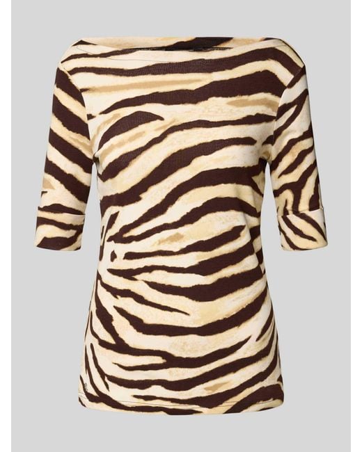 Ralph Lauren T-Shirt Met 3/4-Mouwen, Model 'Judy' in het Multicolor