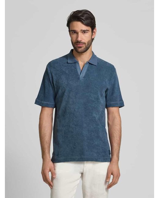 Marc O' Polo Regular Fit Poloshirt aus Baumwoll-Frottee in Blue für Herren