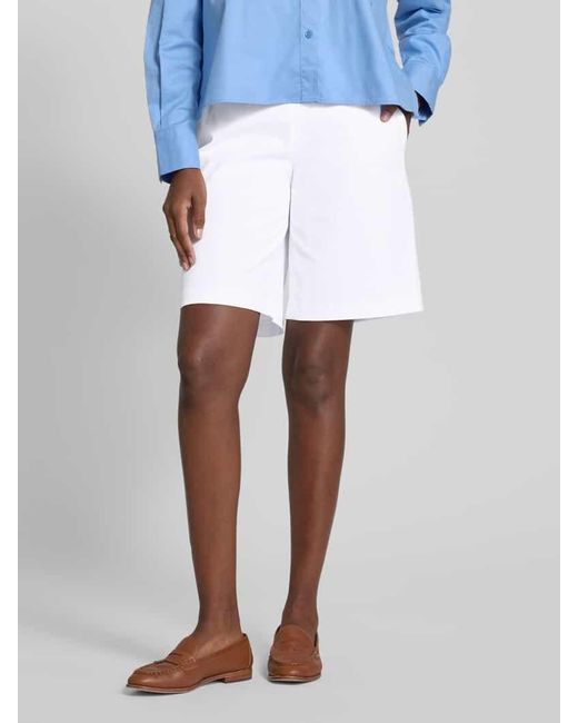 RAFFAELLO ROSSI White Relaxed Fit Shorts Mit Elastischem Bund