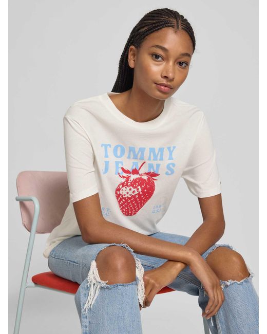 Tommy Hilfiger Regular Fit T-shirt Van Puur Katoen in het White
