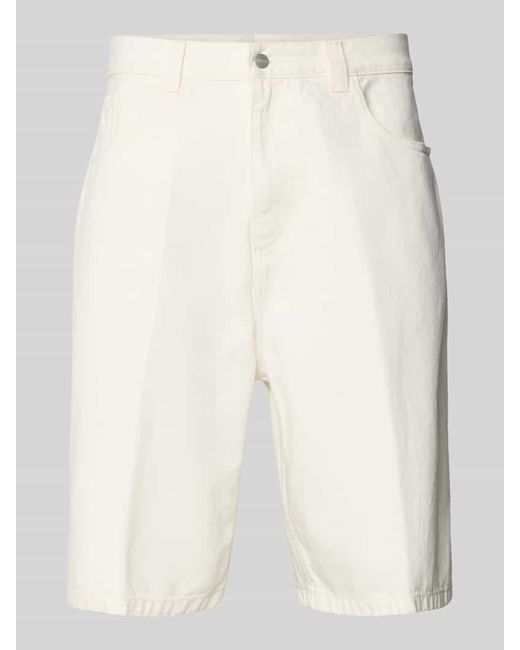 Carhartt Jeansshorts mit Eingrifftaschen Modell 'BRANDON' in White für Herren
