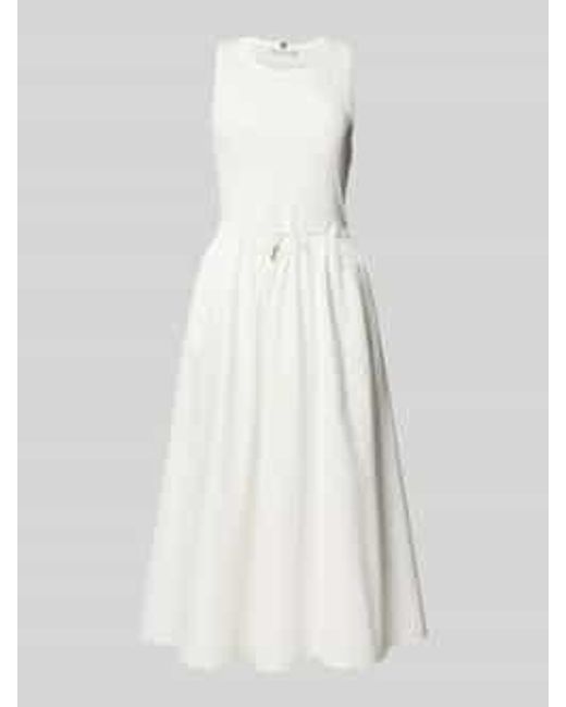 Tommy Hilfiger Midi-jurk Met Ronde Hals in het White
