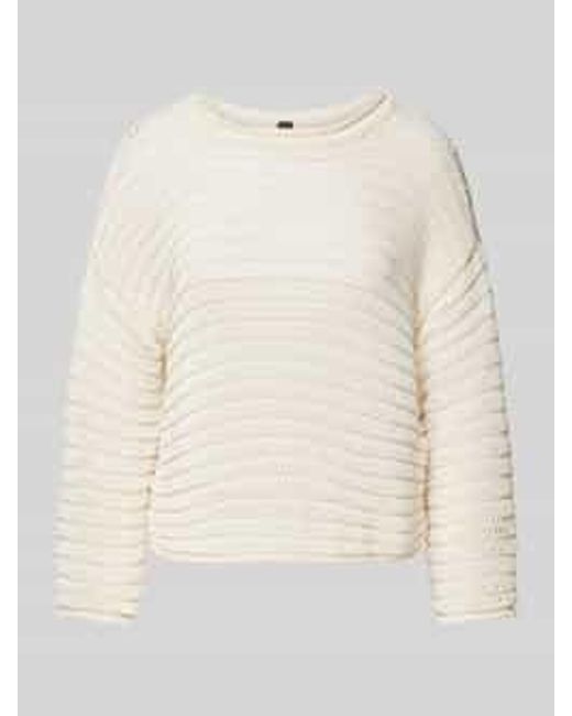 Stefanel Gebreide Pullover Met Ronde Hals in het Natural