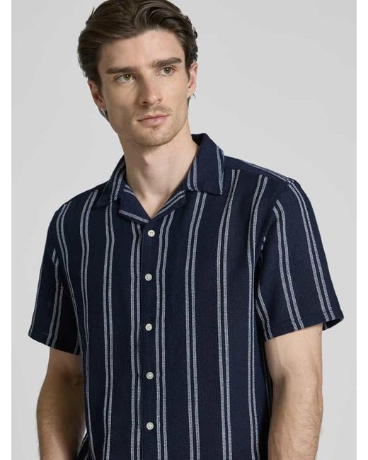 Only & Sons Regular Fit Freizeithemd mit Reverskragen Modell 'TREV' in Blue für Herren