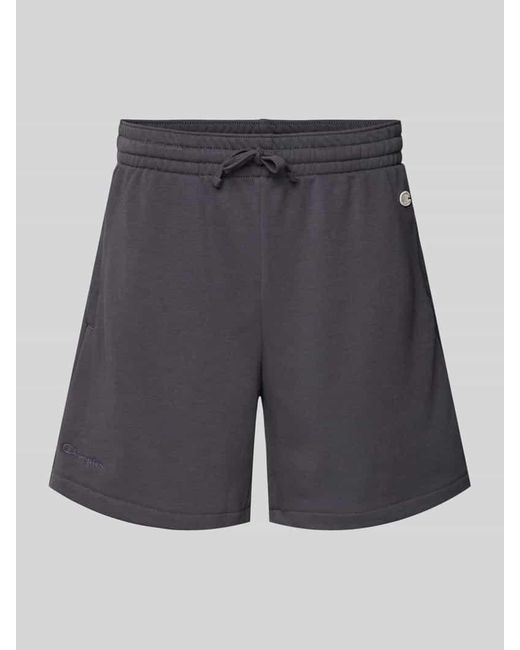 Champion Relaxed Fit Sweatshorts mit Logo-Badge Modell 'Sustainable' in Blue für Herren
