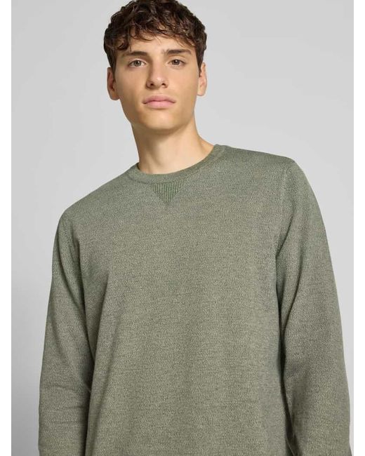 Blend Strickpullover mit Rundhalsausschnitt Modell 'Bruton' in Green für Herren