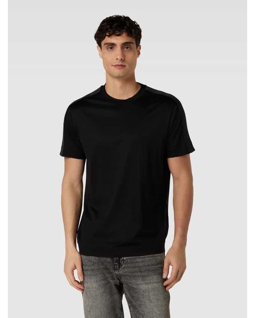 Emporio Armani T-Shirt im unifarbenen Design in Black für Herren